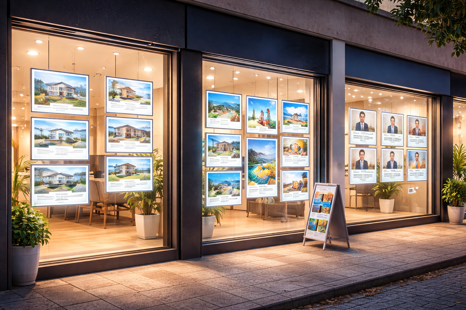 Affichage lumineux vitrine nantes