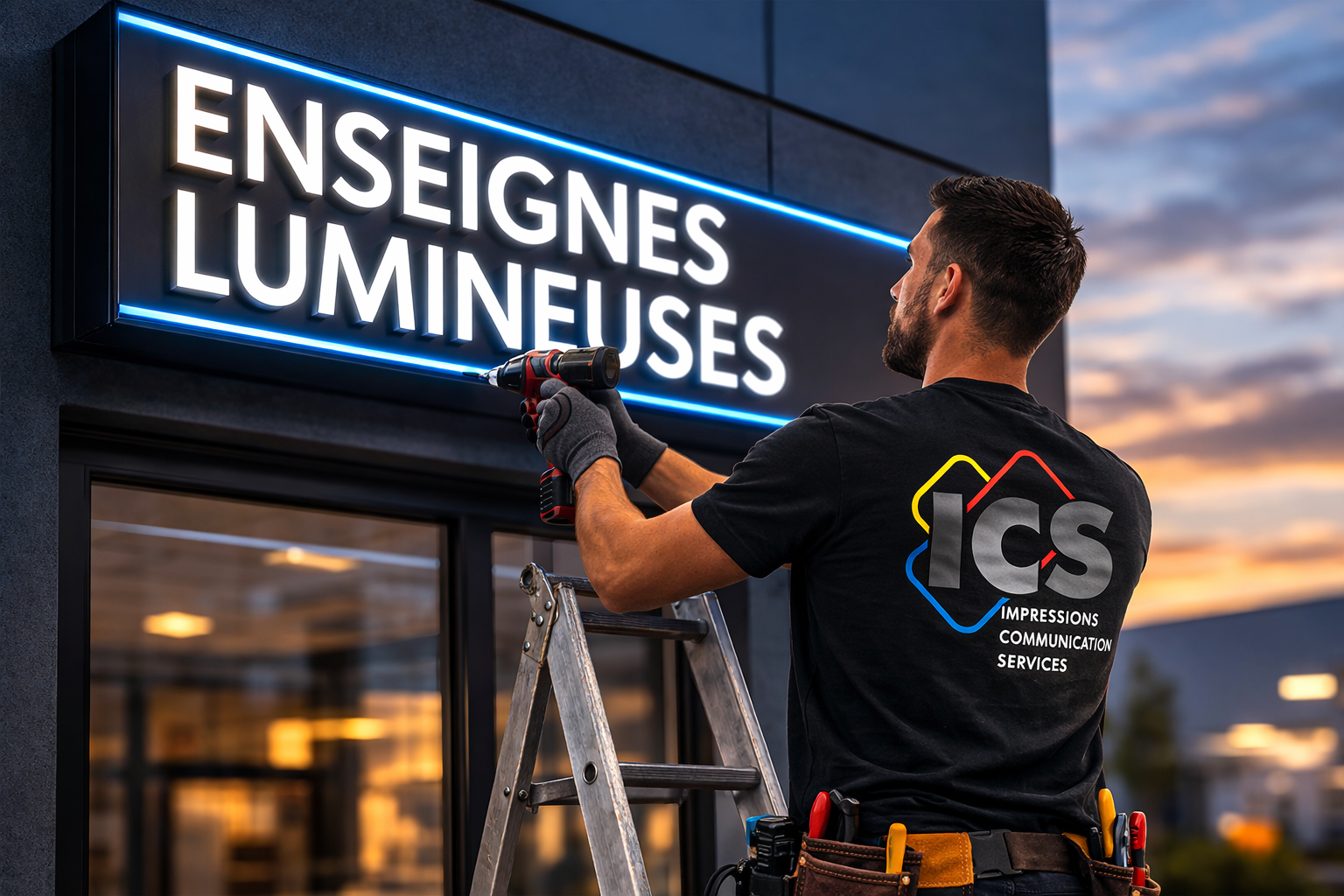Enseigne lumineuse fabrication et pose nantes