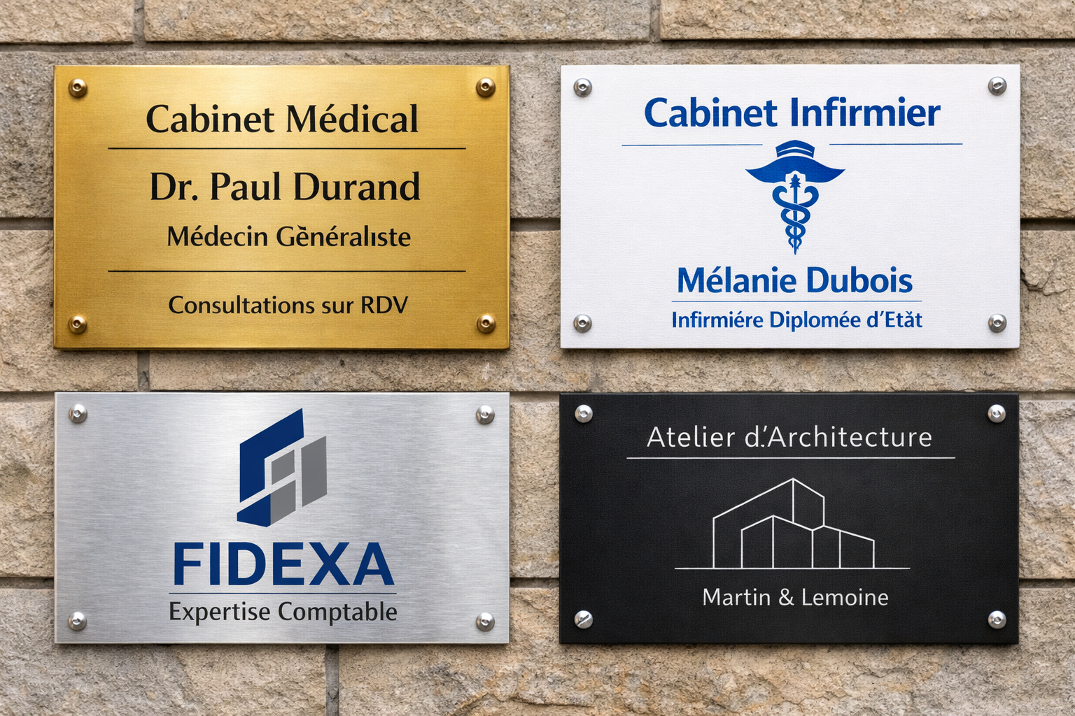 Fabrication et pose de plaque professionnelle Nantes