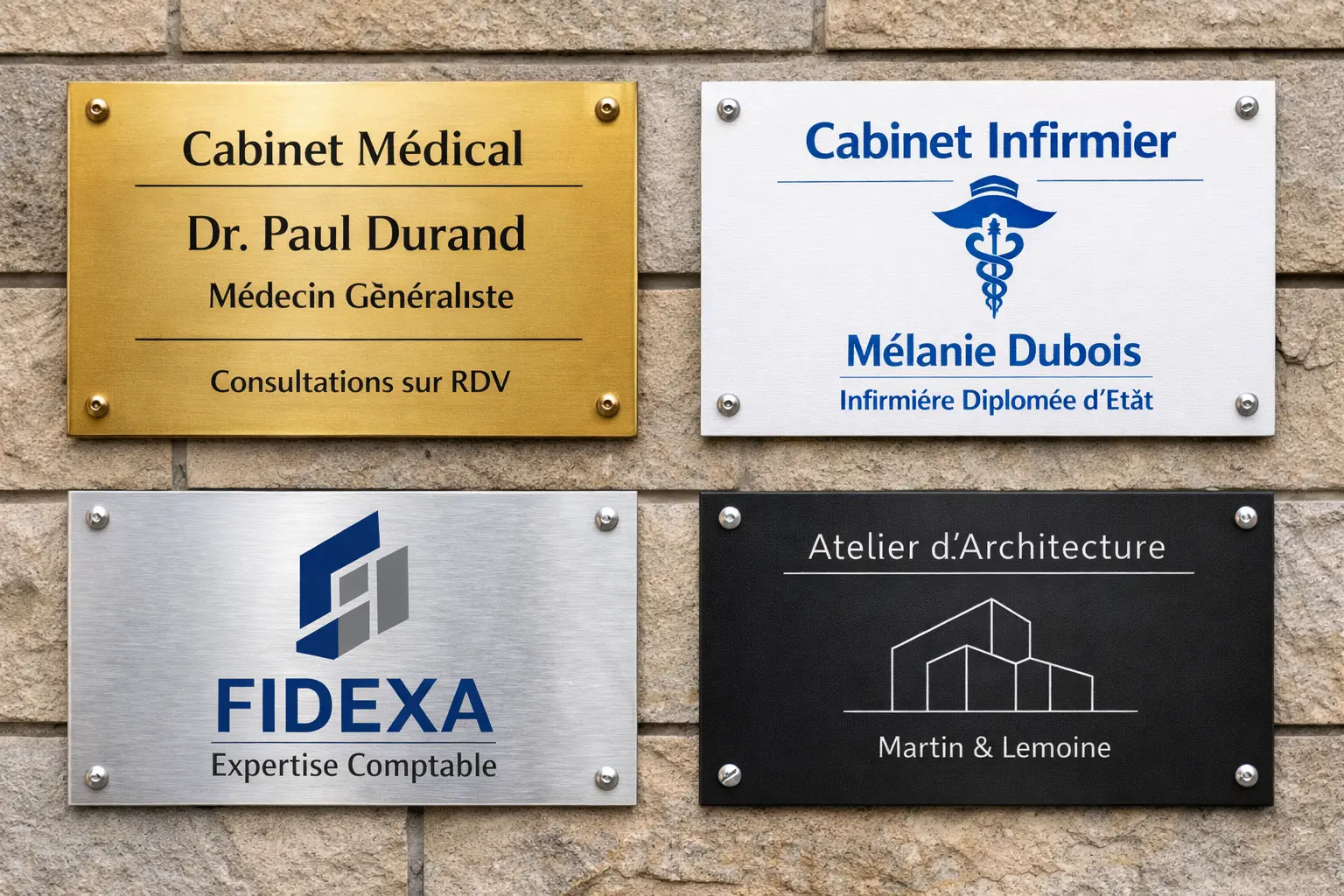 Fabrication et pose de plaque professionnelle Nantes