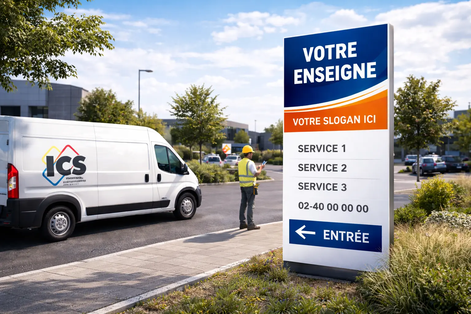 Fabrication et pose de totems nantes