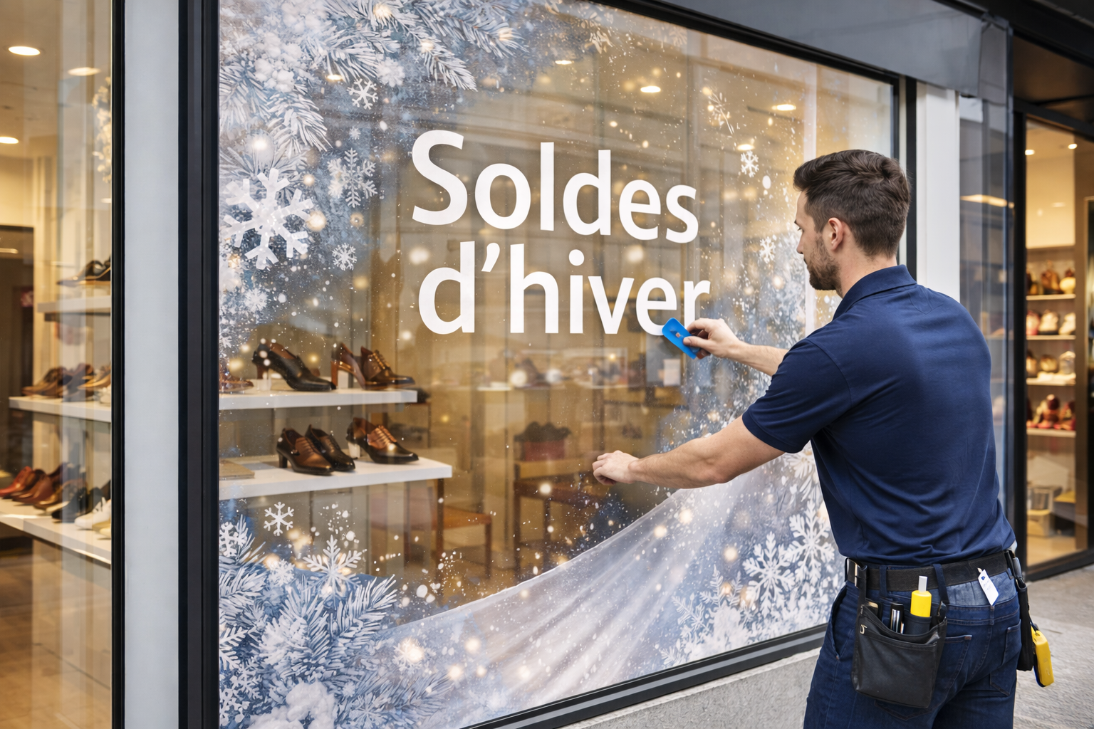 décoration vitrine commerce nantes