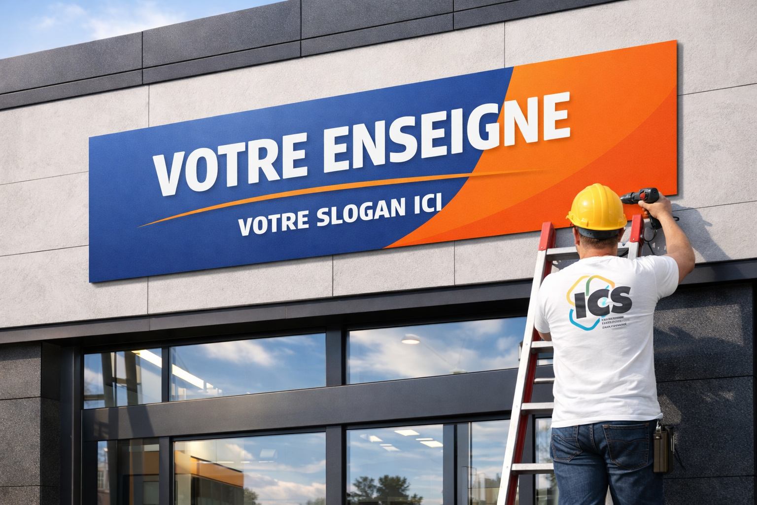 enseigne panneau pose ICS Nantes
