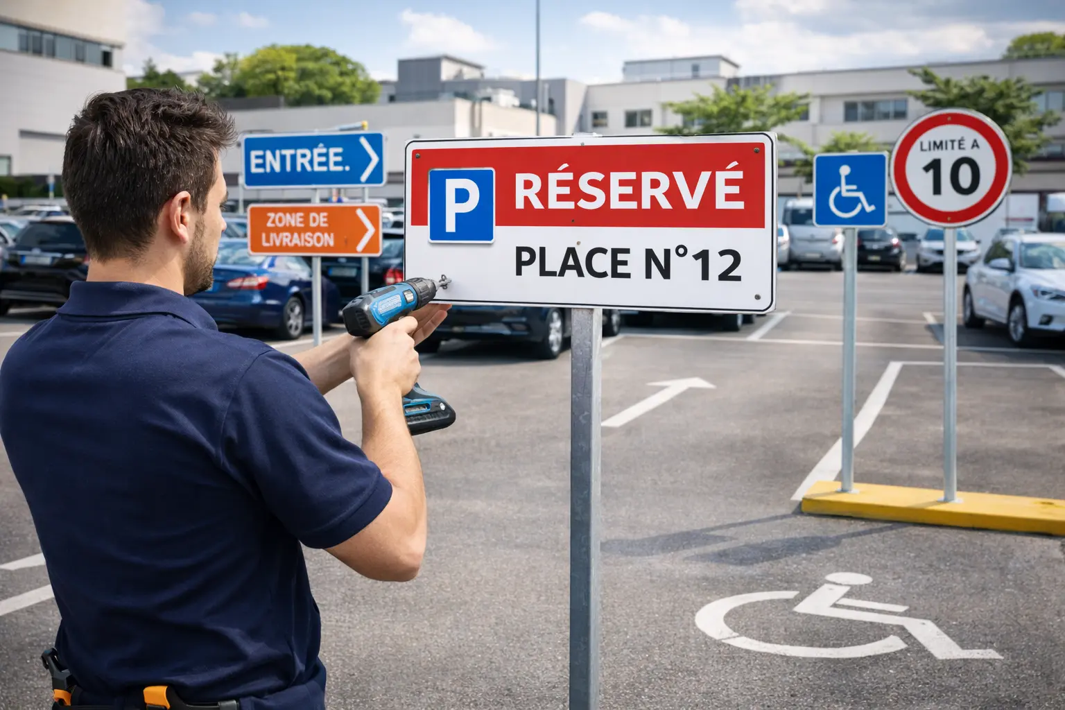 fabrication et pose signalétique parking nantes