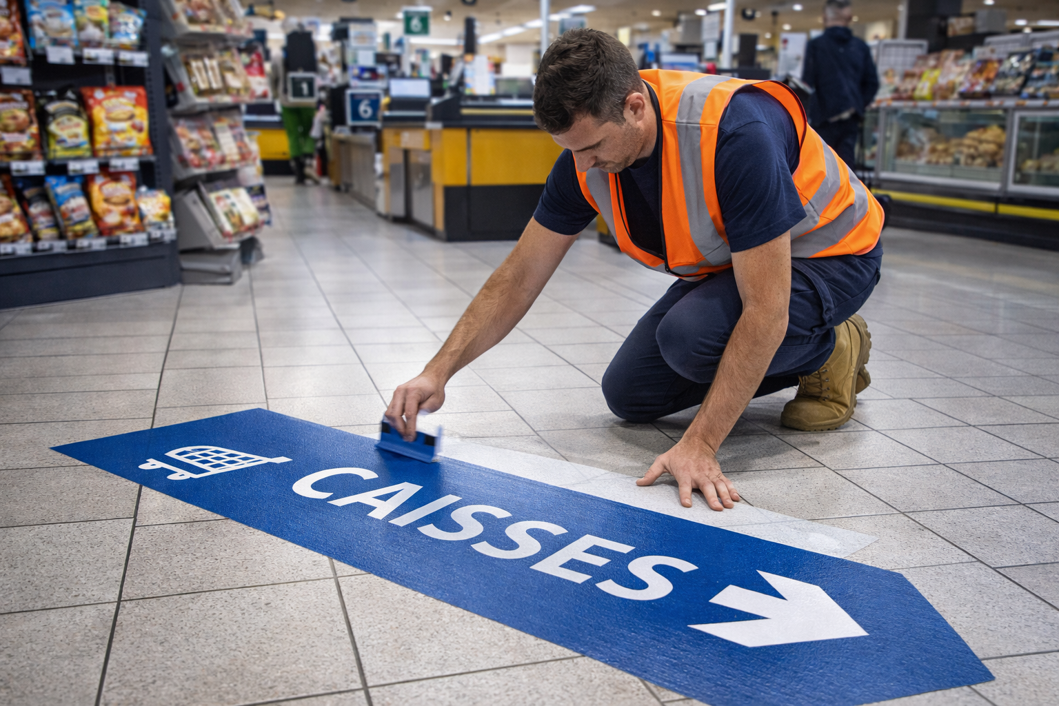 impression et pose marquage au sol nantes