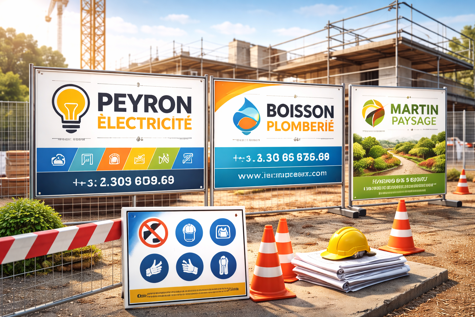 panneau chantier artisans nantes