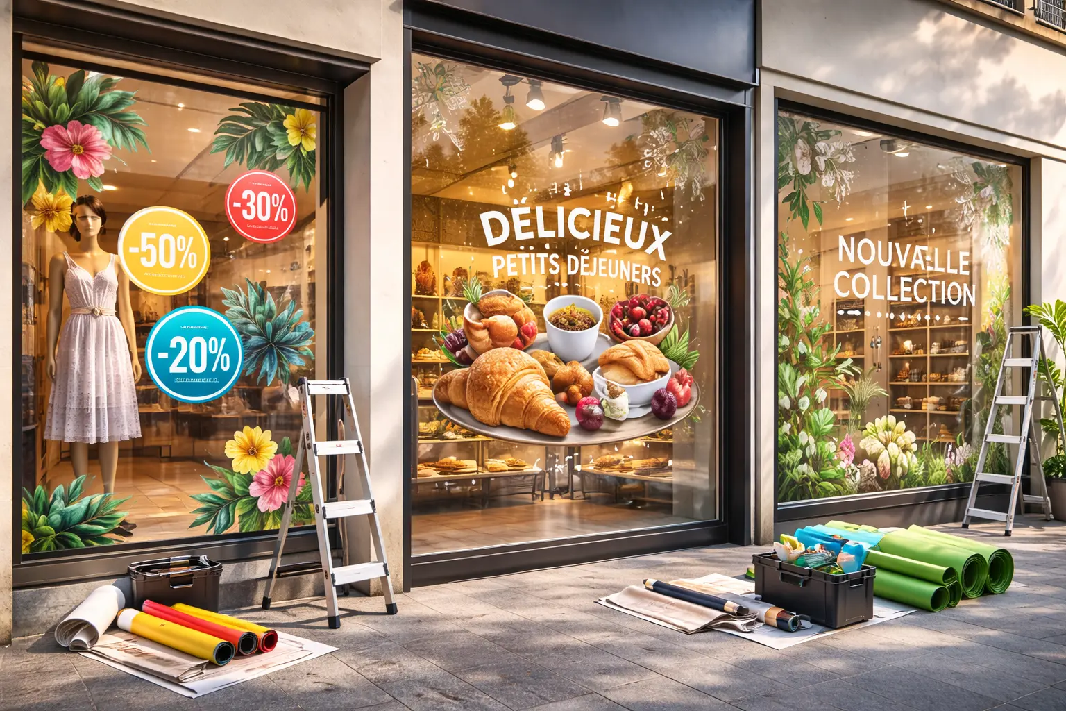 vitrophanie et habillage vitrine nantes